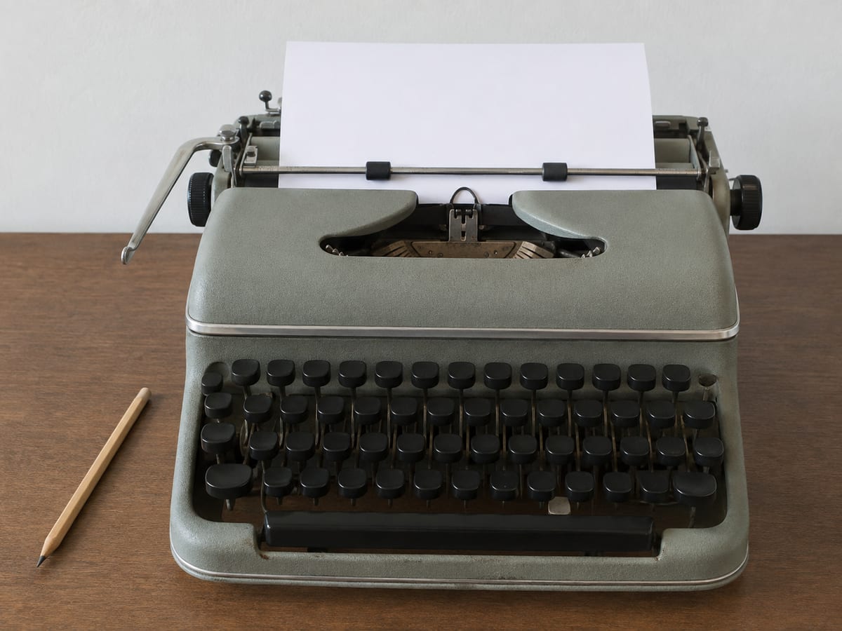 A phone recording a voice note beside a printed transcript with repetition crossed out and headings added in pen
