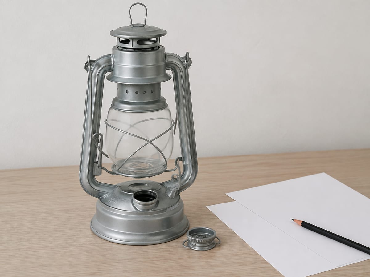 A handwritten incident note on a desk listing the time an outage started, the error seen, the cause found, the fix applied and the account owner for each service